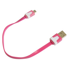 QC Micro USB To USB PowerBank Short Cable Charger Data Sync Cord For Smartphone/Cable Data Micro Powerbank Pendek - Pink