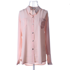 Queen Chiffon Shirt Casual Jaket (Pink)