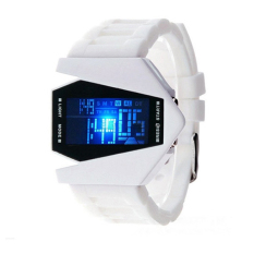 Rorychen Pria & Wanita Terlalu Besar LED Light Digital Sports Watches (Putih)
