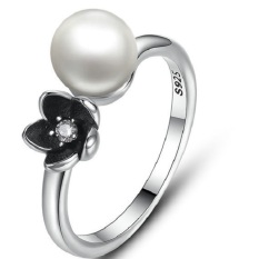 S925 Sterling Perak Ambil Misterius Ini Pearl Individualitas Sterling Perak Ring PA7157