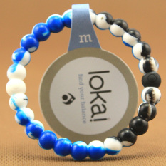 Silicone Lokai Gelang Kamoflaj Biru Ukuran L