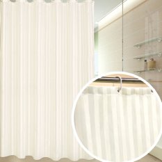 Kesederhanaan tapi Tidak Sederhana Polyester Shower Curtain 72-inch Oleh 72-inch, Gading