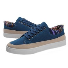 Musim Semi Musim Gugur Kasual Lembut Kulit Ular Python Pola Sepatu Pria Flats Round Man SLIP ON Canvas Pantofel Sepatu Abu-abu
