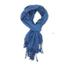 StarJakarta Syal Musim Dingin atau Scarf Winter Polos Pashmina - Biru