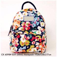 Tas Wanita Ransel Fashion Elvy Small Backpack 6098 - 21 Floral