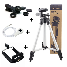 Tefeng Tripod TF3110A + Clip Lens Universal + Remote Shutter + Holder U - Paket photo