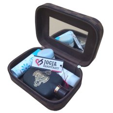 Tempat Make Up Mini Damier Kulit Sintetis - Mini Cosmetic Case