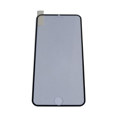 QC Tempered Glass Ring Full Black for iPhone 6 Plus / Iphone6 Plus / iPhone 6G Plus / Iphone 6S Plus / iPhone 6+ Ukuran 5.5 Inch Anti Gores Kaca / Screen Protection / Screen Guard / Pelindung Layar Handphone / Temper - Hitam