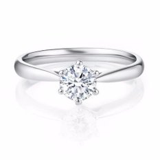 Tiaria Forever Enlarged 0.03 crt Perhiasan Cincin Tunangan Emas Berlian Wanita