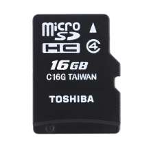 Toshiba - 16GB  Micro SD Class 4 -  Hitam