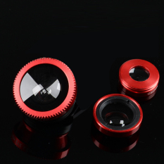 Triad Fisheye Super Lebar Makro Lensa Ponsel Umum Suite (Merah)
