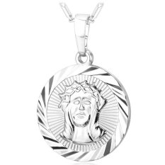 U7 Yesus Platinum Plated Kalung Liontin (Platinum)