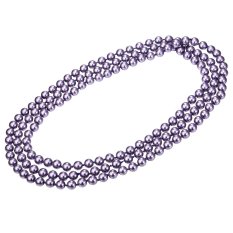 U7 Pearl Perhiasan Manik-manik Panjang Rantai Kalung untuk Wanita Berkualitas Tinggi Fashion Kalung Mutiara Aksesoris (Ungu)