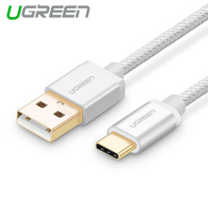 UGREEN 2 M USB Tipe C Sinkronisasi Data And Kabel Charger Jeran Kepang Kasus Desain Aluminium (Perak)-Internasional