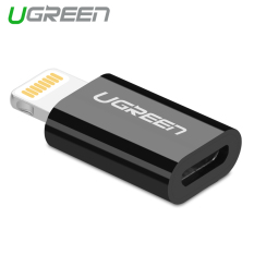 UGREEN Micro USB untuk 8, Jadilah Yang Pertama Mengulas! Lightning Konverter untuk IPhone 6 6 S 5 S 5C IPad Xiaomi Samsung (hitam)