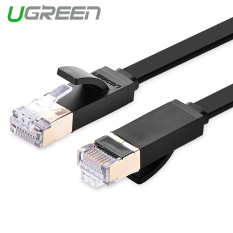 UGREEN Super kecepatan tinggi RJ45 STP kucing 7 Gigabit jaringan Ethernet kabel datar (8 m)