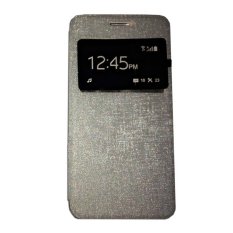 Ume Huawei Ascend Y511 View / Flip Cover Huawei Y511 / Flipshell / Leather Case / Sarung HP / Sarung Huawei Ascend Y511 - Silver