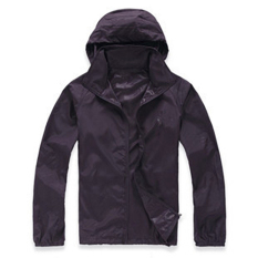 Unisex Kulit Pakaian Sunscreen Anti-UV Water Repellent Windproof Breathable Outdoor Olahraga Pakaian (Coklat Tua)-Intl