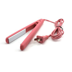 US Plug mini Keramik Elektronik Hair Make Alat Pengeriting Rambut Perm Splint, Pink