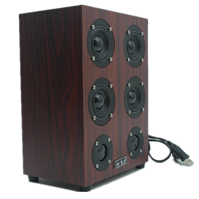 USB PC Kayu Speaker Powered Kayu Speaker Komputer Multimedia Digital Audio Berbicara Kotak