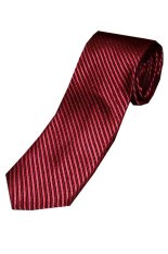 VM Dasi Fashion Slim Polos Bergaris - Maroon