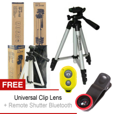 Weifeng Tripod 3110A Silver + Universal Clip Eye + Bluetooth Camera Shutter