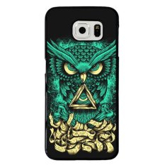 Y & M Segitiga Biru Mata Evil Owl Phone Case untuk Sasmung Galaxy S6 (Multicolor)