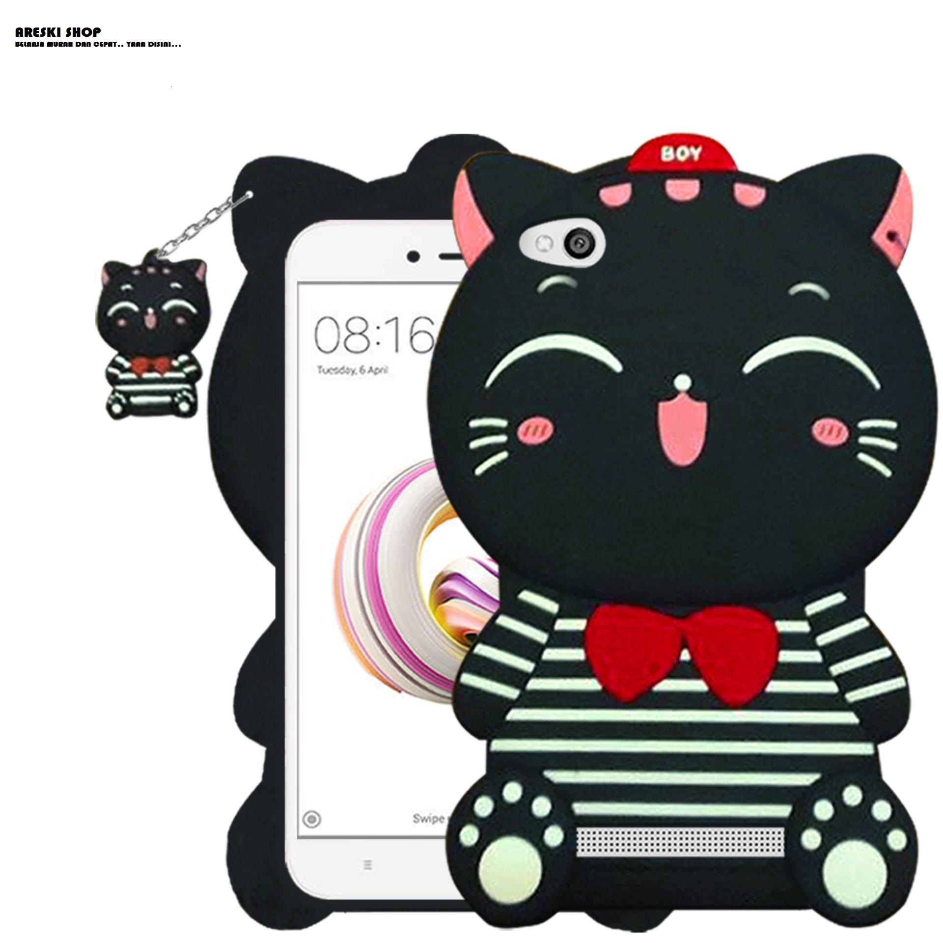 New Case Casing Chasing Case 4d Karakter Sb Kucing Garis Dan Pink