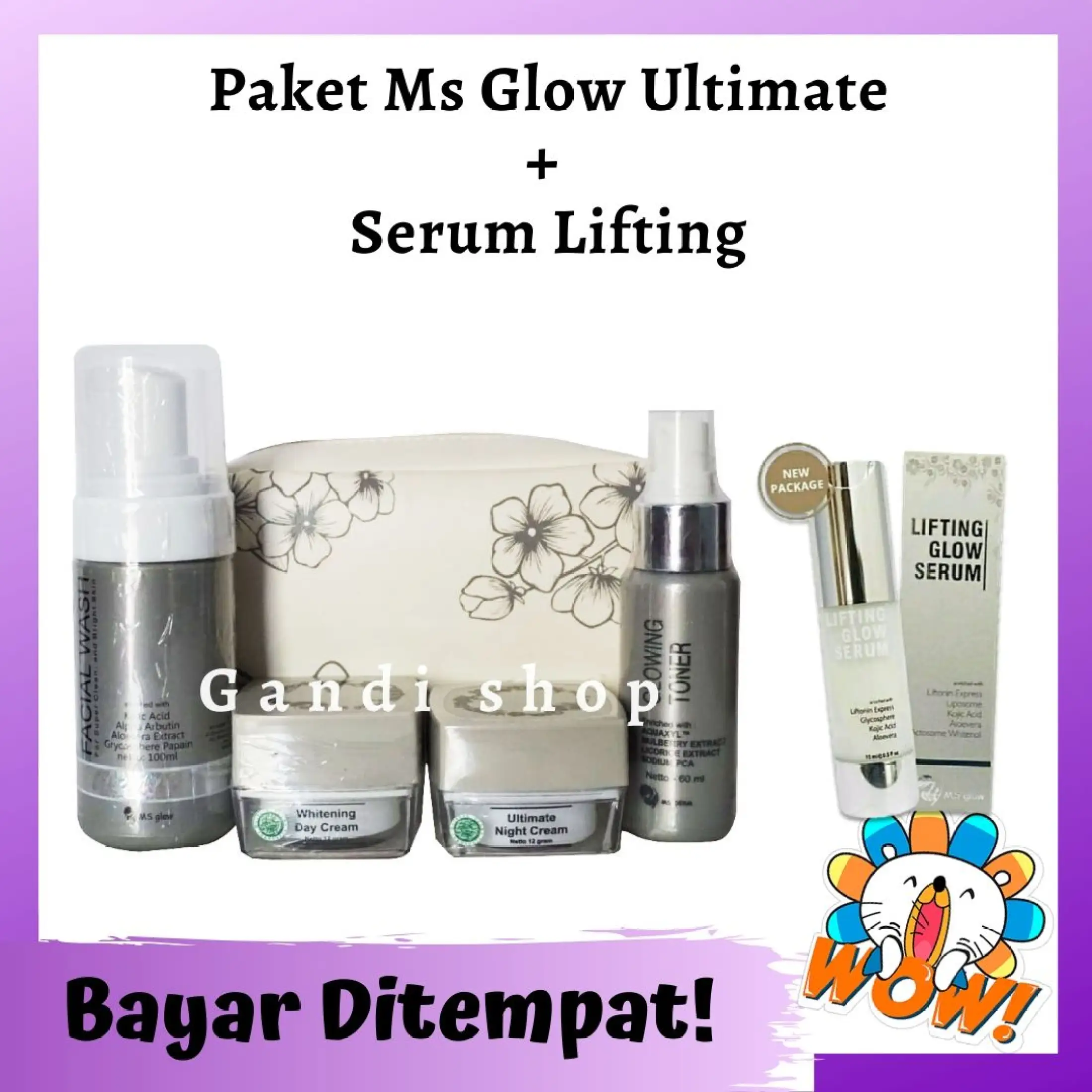 Mglow Paket Ultimate Dan Serum Lifting Paket Hemat Ms Glow Paket Pencerah Wajah Paket Penghilang Flek Flek Wajah Lazada Indonesia