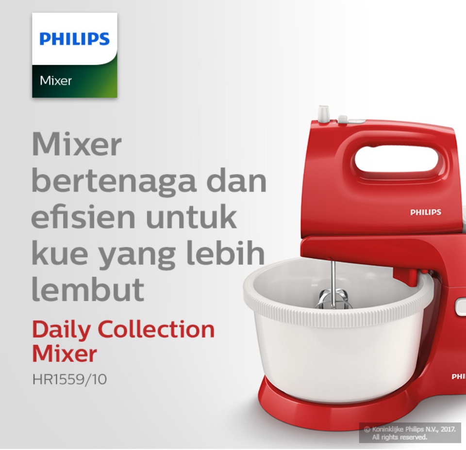 Philips Mixer Daily Collection Hr1559 10 Red Happyfresh