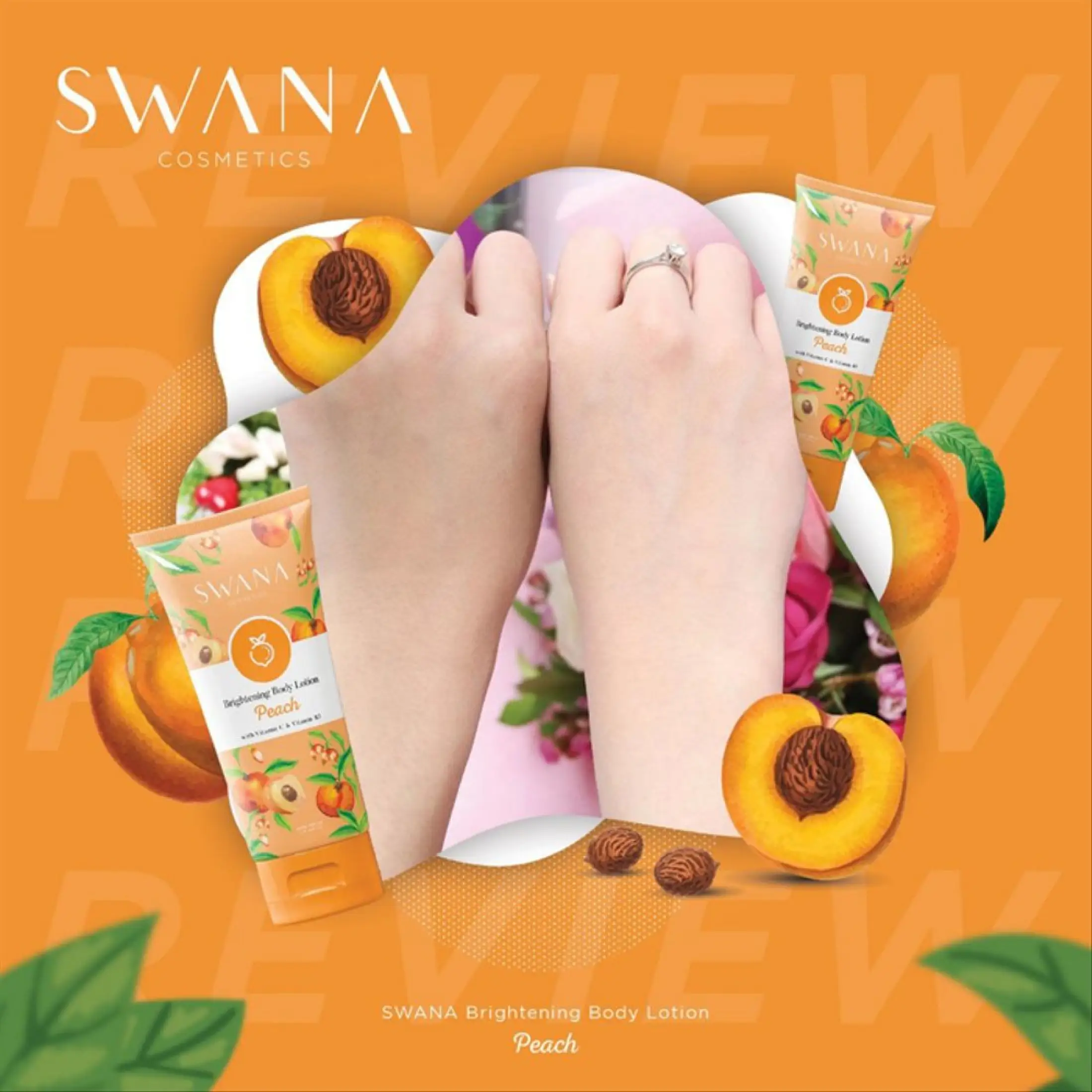 Lotion Pemutih Kulit Swana Cosmetics Brigthening Body Lotion Peach Bpom Pemutih Badan Pria Dan Wanita Cream Pemutih Badan Pemutih Tangan Pemutih Kaki Lorion Pengilang Daki Lotion Pencerah Kulit Lotion Anti Sinar Uv