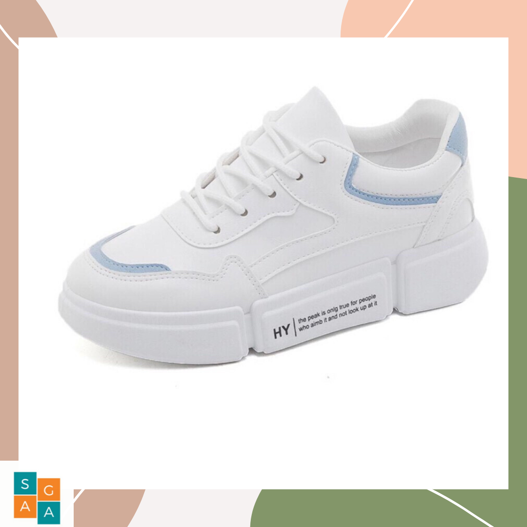 Sepatu Sneakers Korea Wanita Putih Import Lazada Indonesia