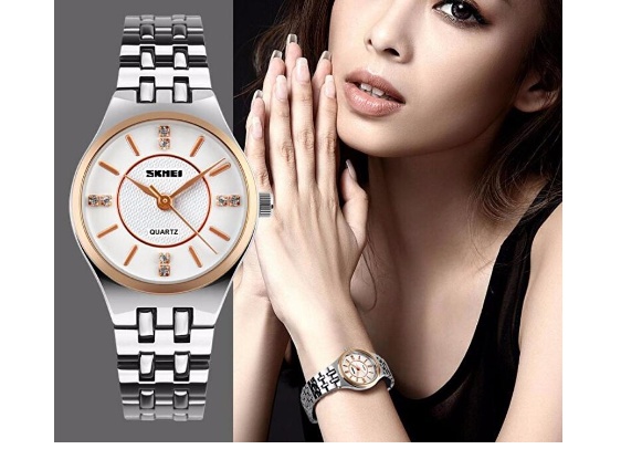 SKMEI Woman Fashion Watch 1133CS Water Resistant Anti Air WR 30m Jam Tangan Wanita Ladies Tali Strap Besi Stainless Wristwatch Wrist Watch Elegan Design ...