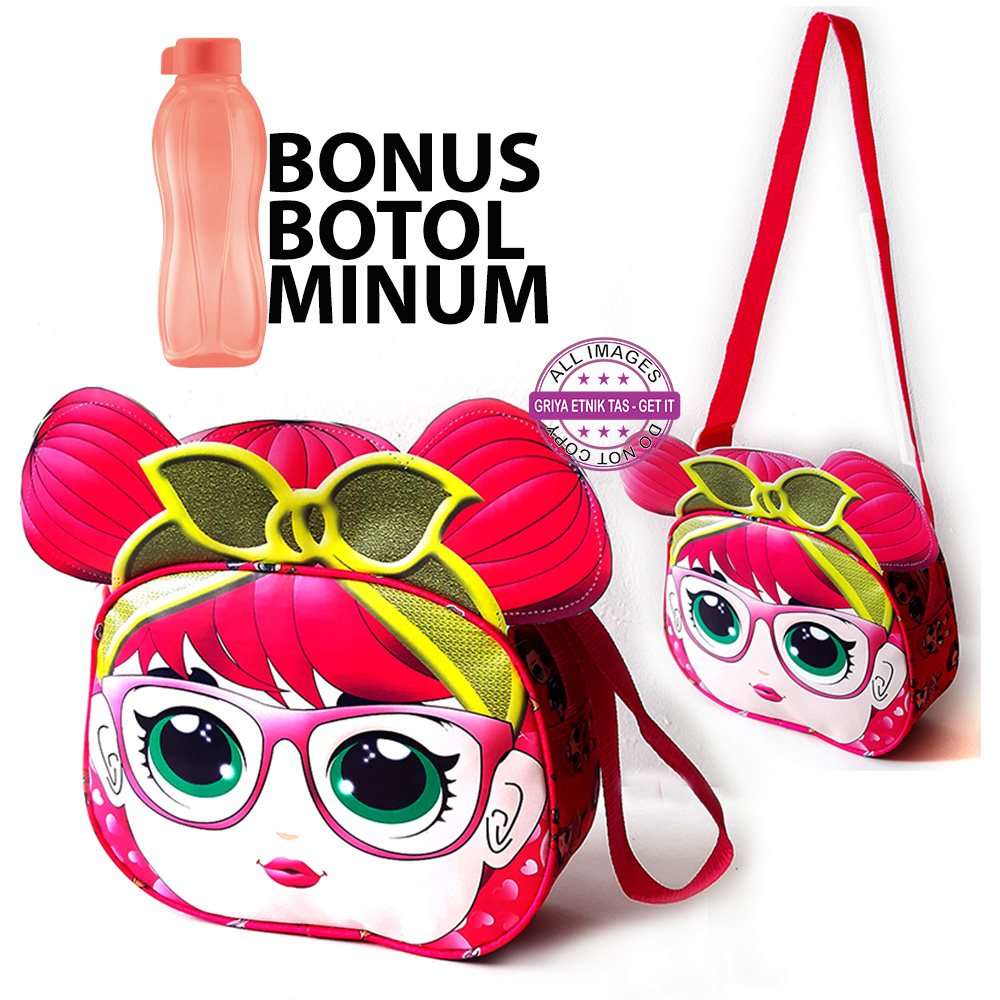 Tas Sekolah Anak Wanita Paud Promo Tas Anak TK Paud Perempuan Selempang Karakter Kartun Pink Bonus Botol Minum Tas Sekolah Anak Wanita Paud Promo Tas Anak TK Paud Perempuan Selempang Karakter Kartun Pink Bonus Botol Minum