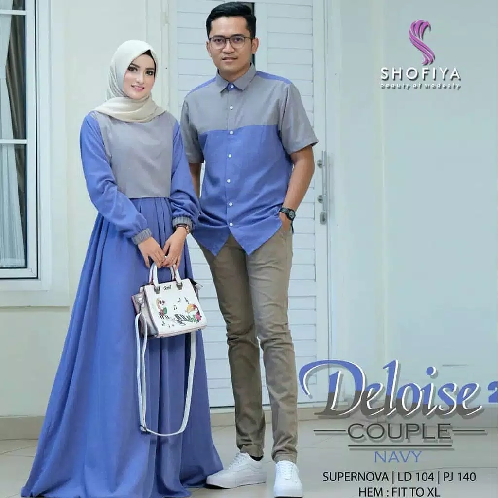 K Fashion Deloise Couple 2in1 Classy Baju Couple Muslim Baju Wanita Baju Gamis Wanita Terbaru Baju Gamis Murah Gamis Remaja Baju Muslim Baju Muslim