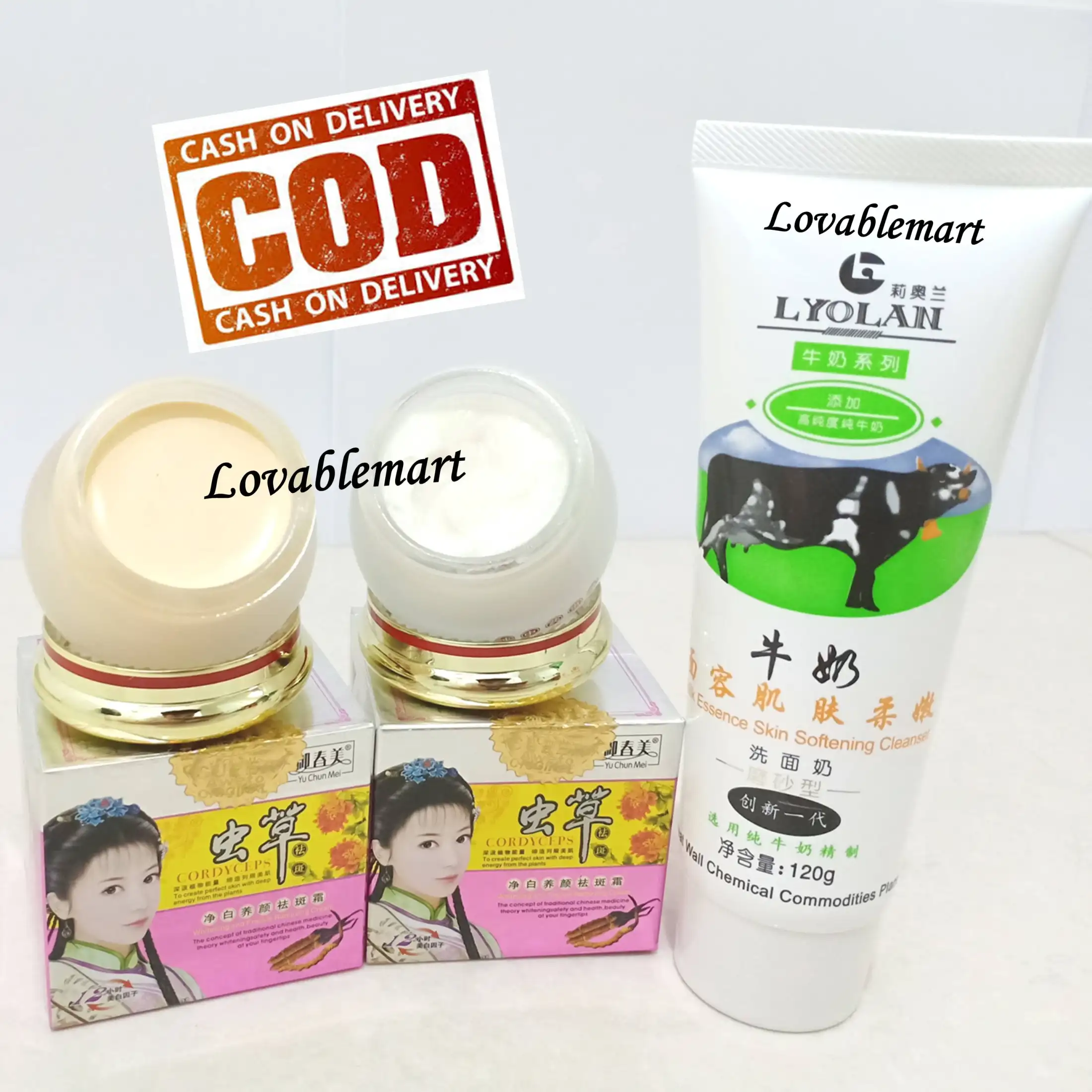 Paket Cream Cordyceps Siang Malam Plus Sabun Temulawak Milk Cleanser 3 Item Lovablemart Bisa Cod Bayar Di Tempat Sabun Susu Krim Herbal Cordy Yu Chun Mei Lyolan Memutihkan Mencerahkan