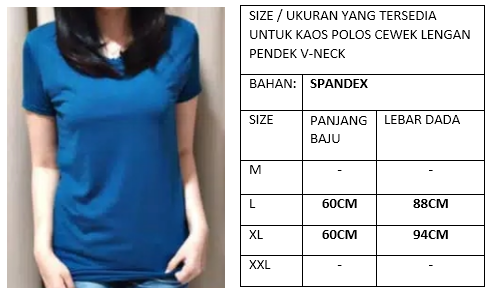 Comeshop Mz Kaos Polos V Neck Wanita Lengan Pendek Kaos Fashion Wanita
