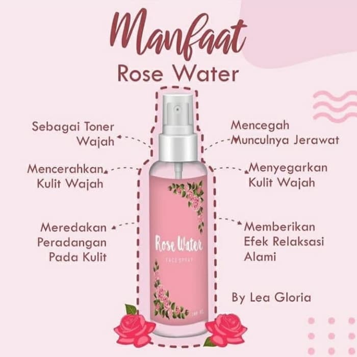 Rose Water Air Mawar 30 Ml60 Ml 100 Ml
