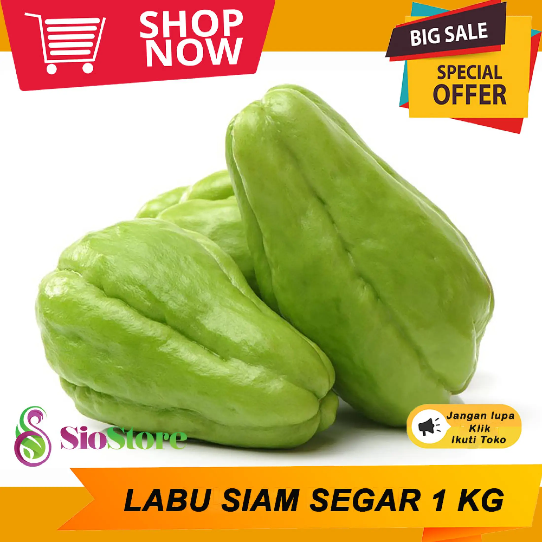Labu Siam Segar 1 Kg Sayuran Segar Bawang Merah Bawang Putih Sio Store Lazada Indonesia