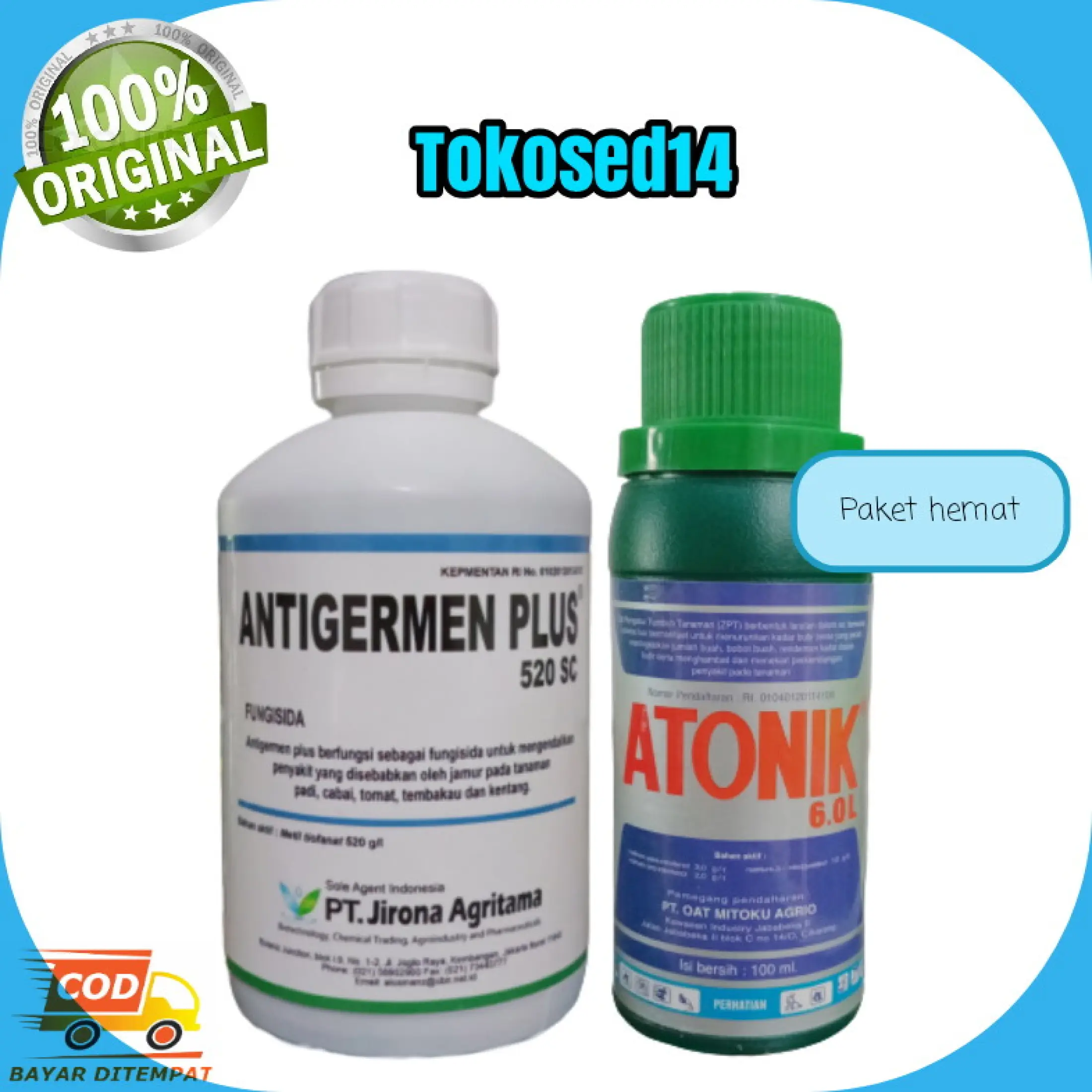 Paket Antigermen Plus Atonik 100 Ml Fungisida 250 Mili Pengendali Busuk Daun Batang Tanaman Bisa Untuk Mengobati Jamur Virus Bakteri Tanaman Antigermen Plus 520 Sc 250 Ml Terbaru Atonik Produk Terbaru Lazada Indonesia