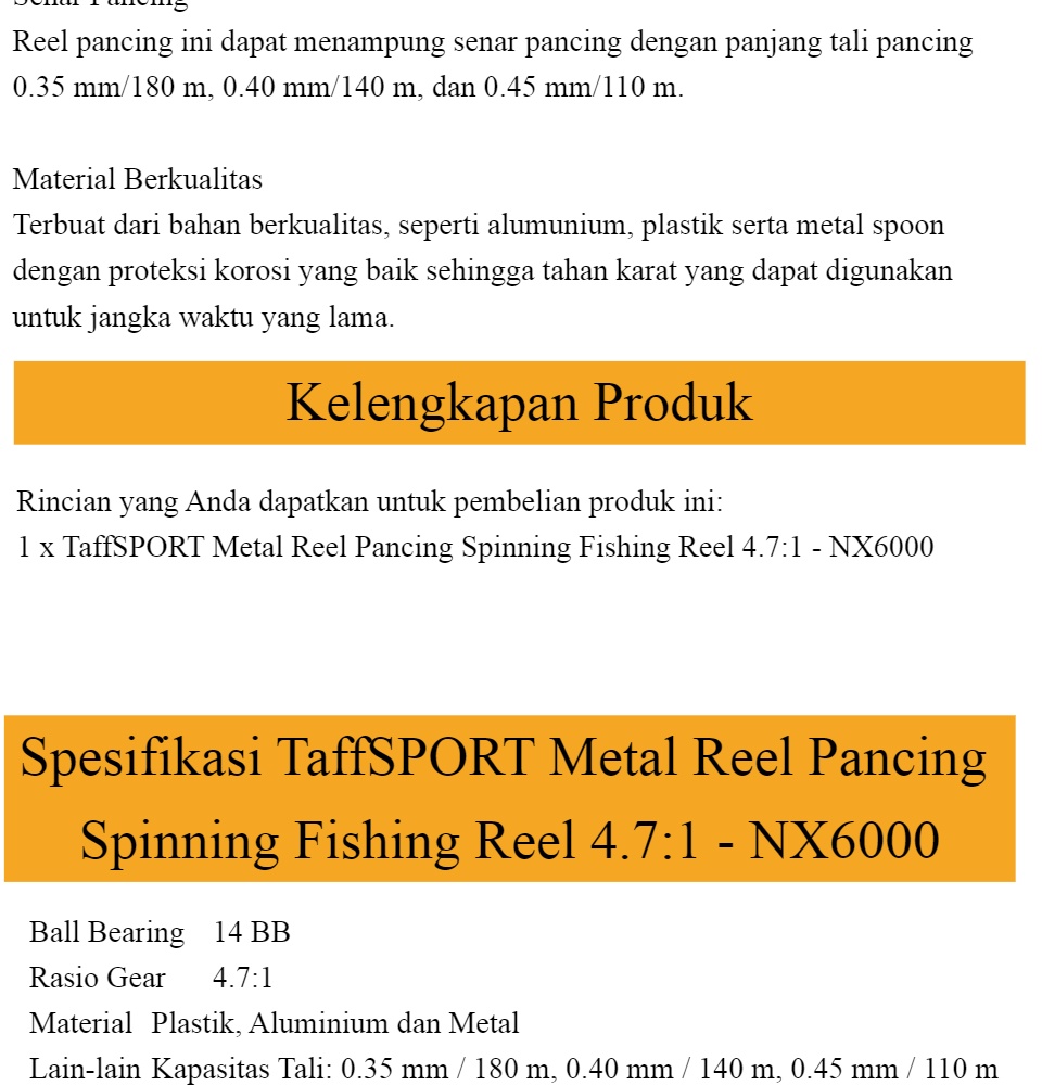 BEST SELLER TaffSPORT Metal Reel Pancing Spinning Fishing Reel 4.7