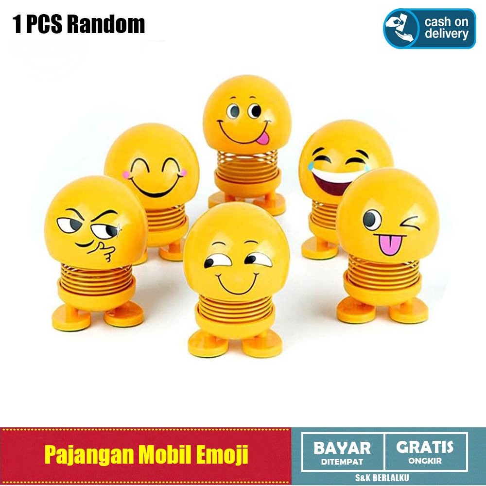 Ais Pajangan Mobil Lucu Lucuan Emoji Pajangan Meja Kantor