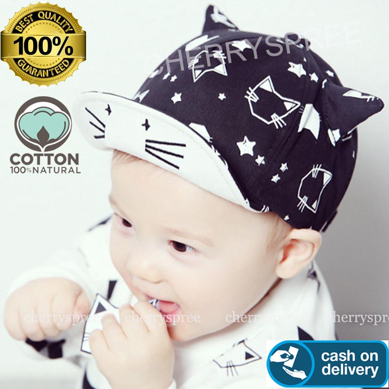 Toto Cat Topi Anak Laki Laki Perempuan Model Kucing Design Korea Motif Lucu Trendy Penutup Kepala Kupluk Aksesoris Fashion Topi Bayi Balita Baseball