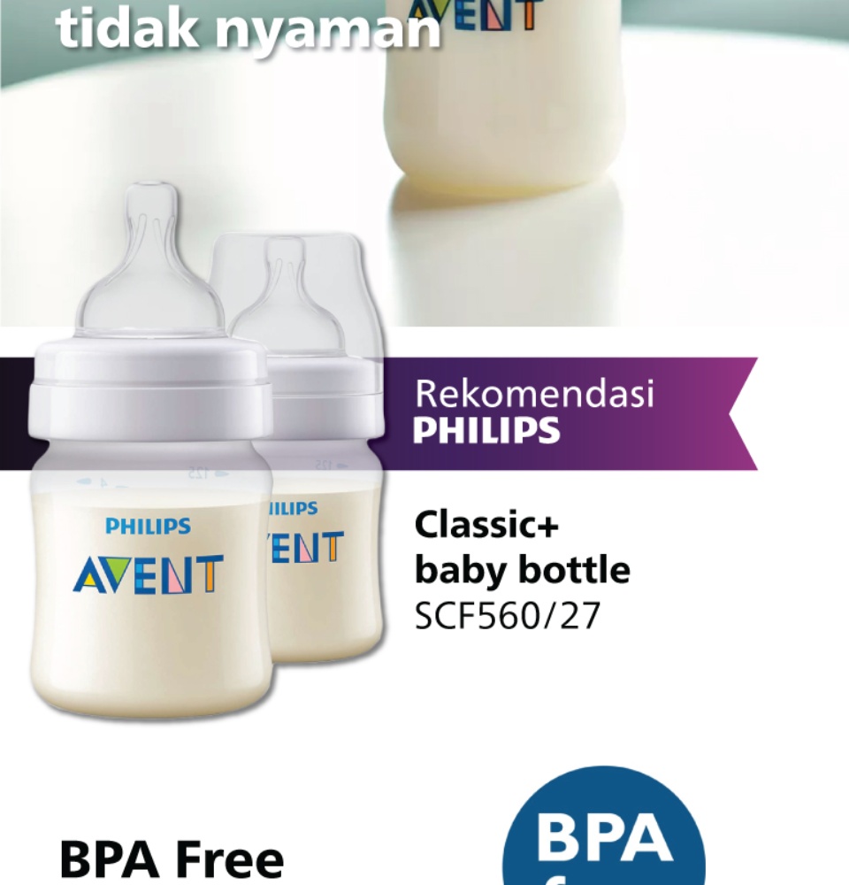 Philips Avent Classic Plus Bottle 125ml 2Pcs 0M+ SCF560/27 Botol