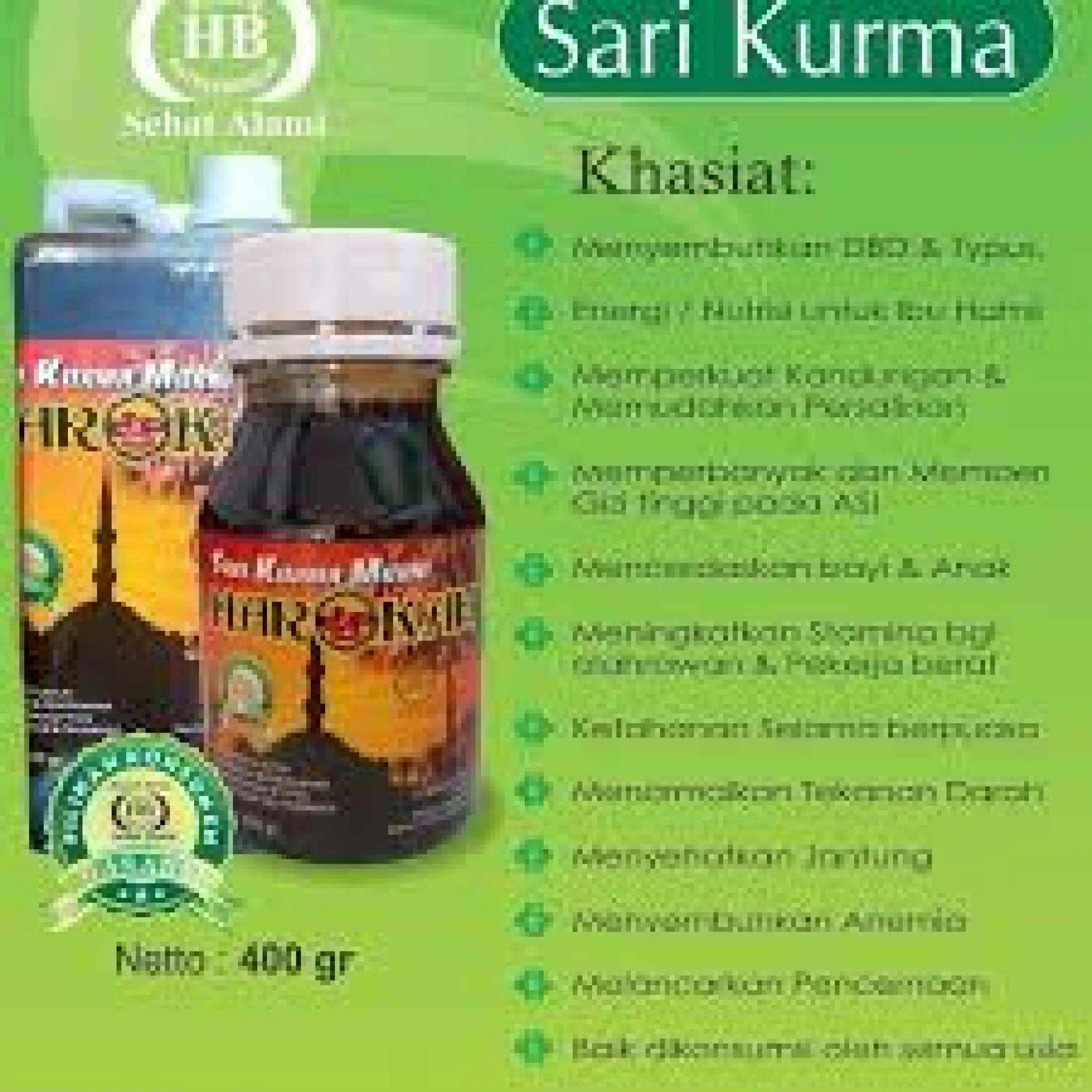 Sari Kurma Harokah 400gr Botol Sari Kurmanya Orang Medan Bisa Cod Lazada Indonesia