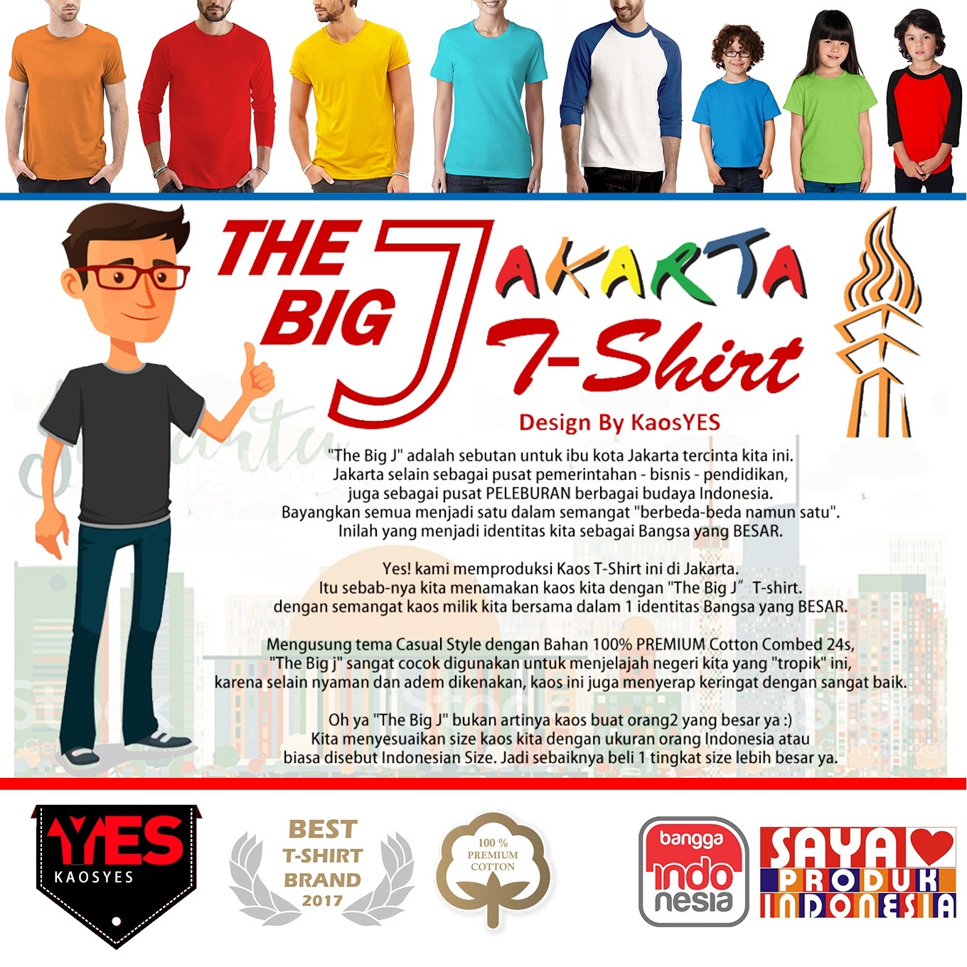 KaosYES T-Shirt Kaos Polos Anak 
