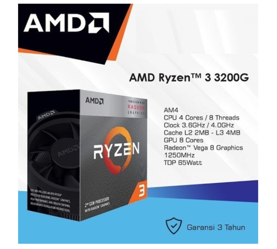 3200g Ryzen Amd Radeon Vega Processor AMD Ryzen 3200G AM4 With Radeon Vega  Graphics