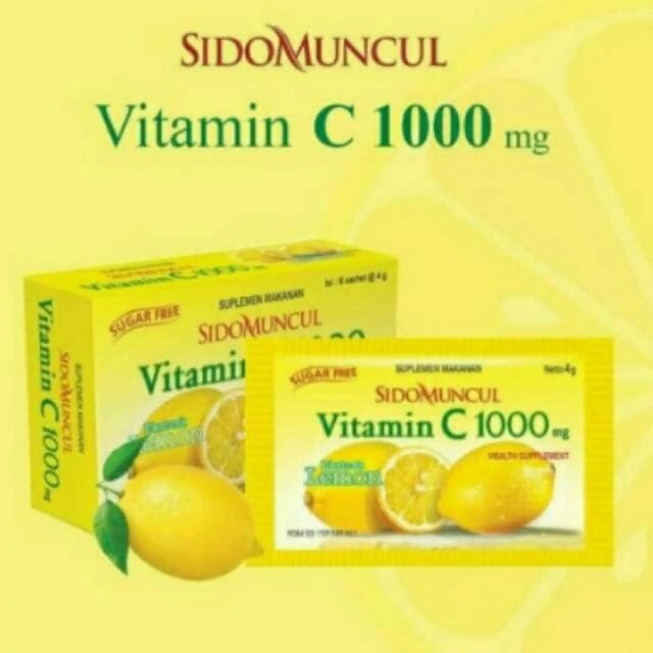 Vitamin C 1000 Sidomuncul Rasa Lemon Box Isi 6 Lazada Indonesia