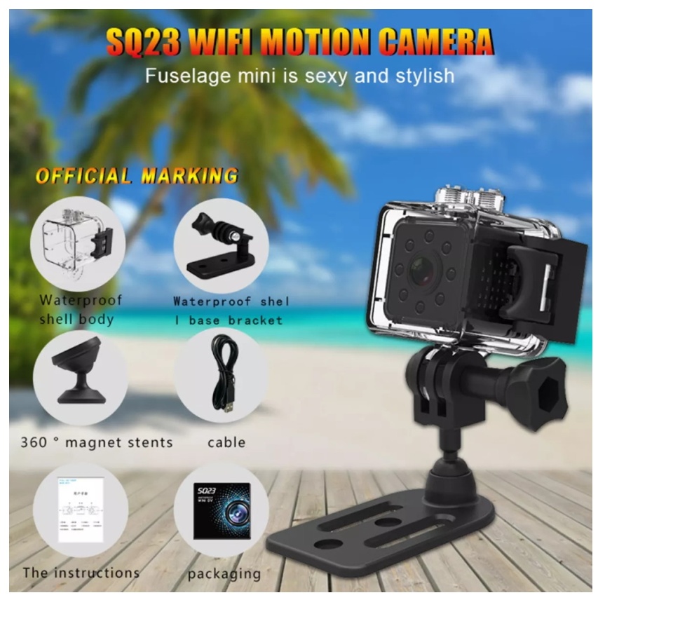 ntech sq23 waterproof mini action spy camera