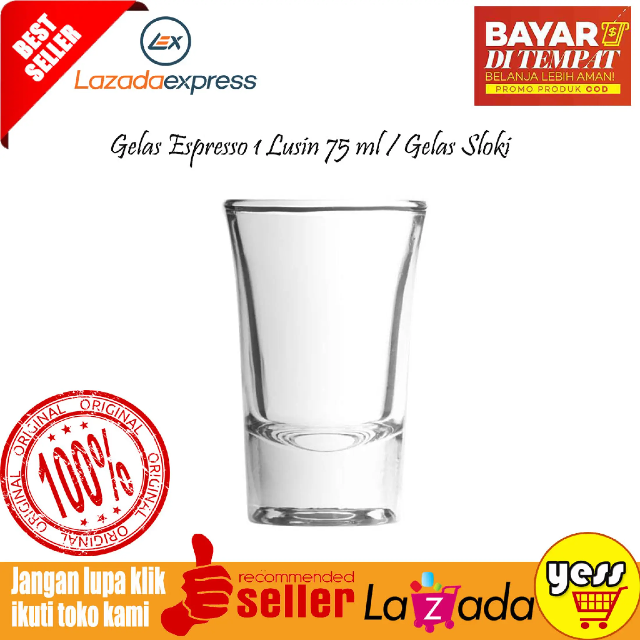 Terlaris Gelas Espresso 1 Lusin 75 Ml Gelas Sloki Shot Glass Gelas Wine Gelas Mini Gelas Souvenir Cantik Dan Tebal Bisa Bayar Ditempat Cod Yess Lazada Indonesia